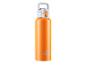 Bouteille d'eau orange Crivit avec couvercle gris et poignée