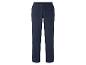 Donkerblauwe heren joggingbroek met elastische tailleband en trekkoord.