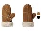 Mouffles en peau de mouton marron et noires