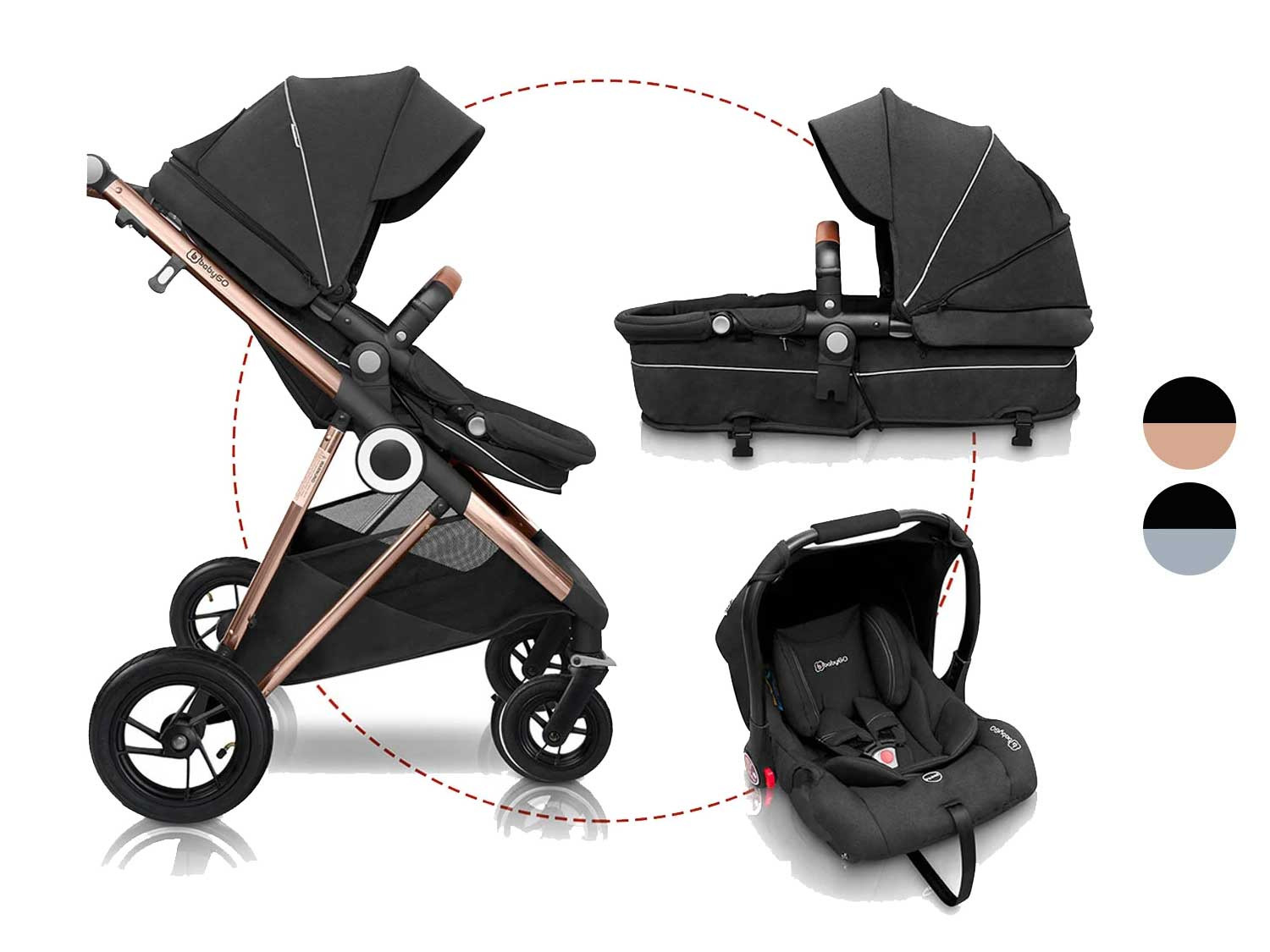 Poussette bébé 3en1 Bexa Air Pro