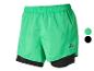 Crivit sport shorts: dubbel laag, groen en zwart.