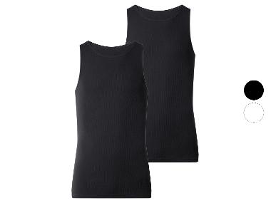 ESMARA MEN Débardeurs à double côte pour hommes, 2 pièces