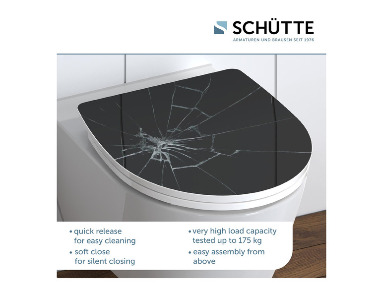 Aller en mode plein écran Schütte Abattant WC High Gloss, avec fermeture en douceur - Photo 8