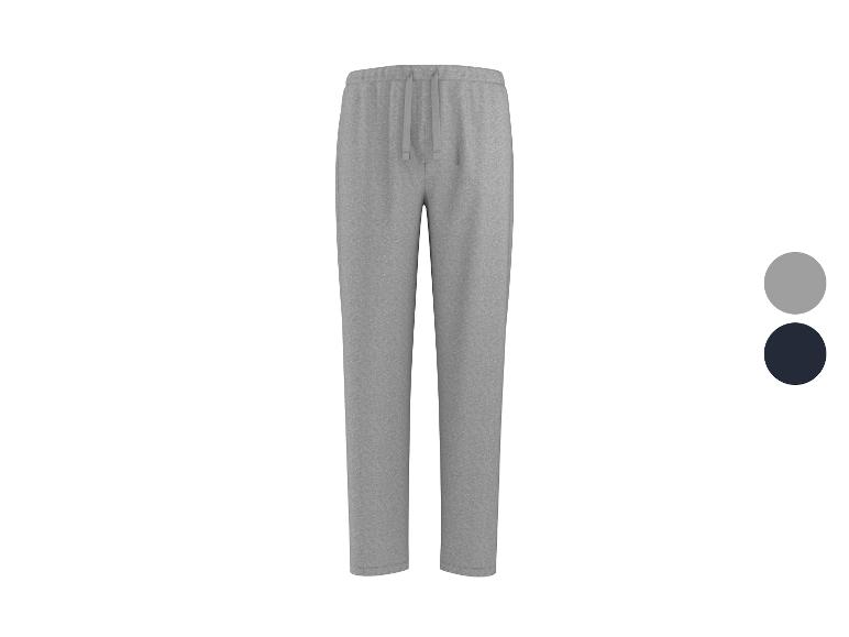 Grijze joggingbroek met trekkoorden, met grijze en donkerblauwe kleuropties.