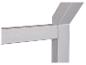Détail d'une structure en bois blanc.