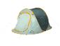 Crivit campingtent, lichtblauw en groen.
