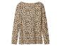 Beige shirt met lange mouwen en luipaardprint