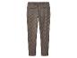 Pantalon marron à motif pied-de-poule avec taille élastique.