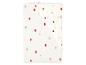 Drap-housse blanc à motif fraises