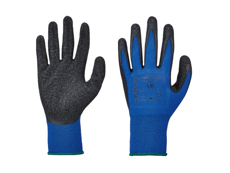 Paire de gants de travail bleus et noirs avec prise texturée, taille 10, de PARKSIDE