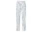 Pantalon rayé blanc avec taille élastique