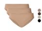 Verpakking van drie beige damesonderbroeken met extra kleurstalen