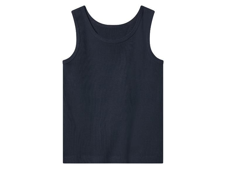 Donkerblauw mouwloos herenhemd