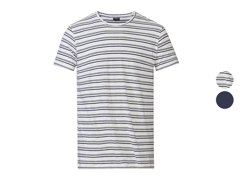 Ga naar volledige schermweergave: LIVERGY® Nauwaansluitend t-shirt van een linnenmix - afbeelding 1