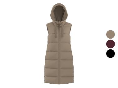 ESMARA® Doudoune longue sans manches avec capuche pour femmes