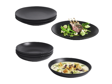 SILVERCREST® Service d'assiettes: 4 assiettes plates et 4 assiettes creuses