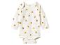Body bébé à manches longues blanc avec motif abeilles et rayures