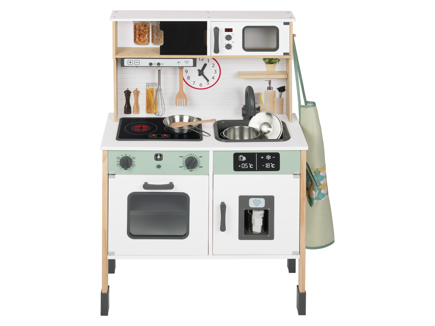 Cuisine jouet enfant bois, accessoires inclus