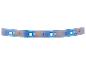 Bande LED avec diodes bleues et oranges et marquages blancs.