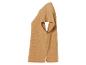 Beige t-shirt met korte mouwen, los model.