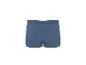 Vue arrière d'un boxer homme bleu avec une texture côtelée.