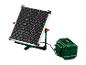 Panneau solaire avec station d'alimentation portable en vert.