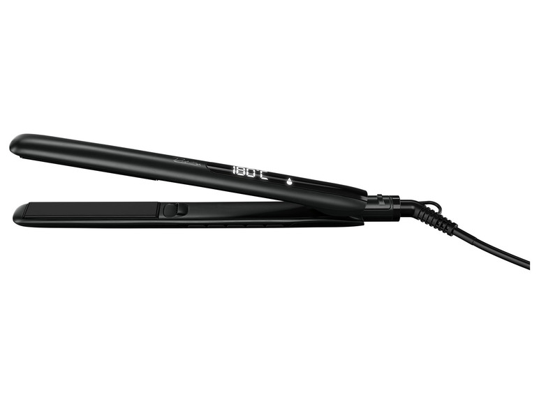 Een zwarte BaByliss haarstyler met een digitale temperatuurregeling.