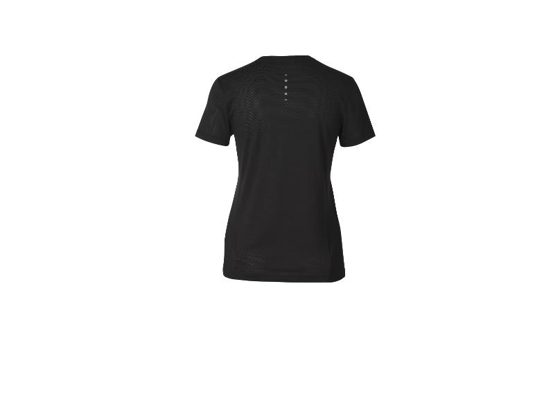 T-shirt de sport noir à manches courtes avec éléments réfléchissants au dos
