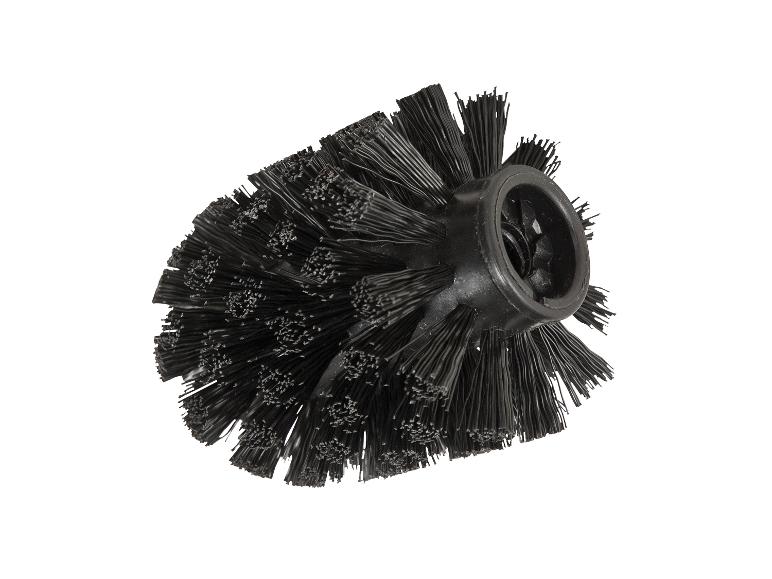 Brosse de toilette noire isolée sur fond blanc.