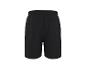 Zwarte heren sportshort met elastische tailleband en achterzak.