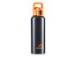 Bouteille d'eau Crivit noire et orange avec poignée et mécanisme de verrouillage