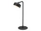 Zwarte vloerlamp met verlichte aan/uit-knop