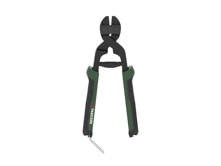 Coupe-boulons verts et noirs avec poignées ergonomiques.