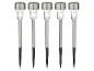 Lot de 5 lampes solaires de jardin en acier inoxydable