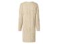 Lange geribbelde cardigan in beige kleur.