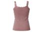 Roze geribbelde camisole met kanten rand