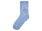 Chaussette côtelée bleu clair avec talon et pointe renforcés
