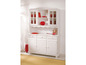 Witte dressoir met glazen vitrinekast