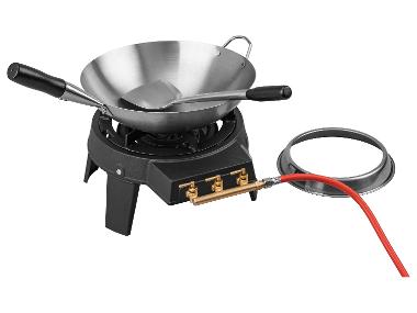 GRILLMEISTER Brûleur à gaz avec set wok