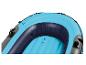 Blauw en grijze opblaasbare boot voor watersport.