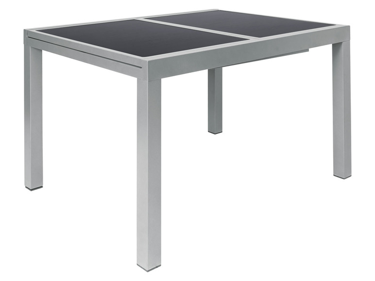 Aller en mode plein écran Set de jardin en aluminium argent/gris avec table extensible et 4 chaises Houston LIVARNO home - Photo 3