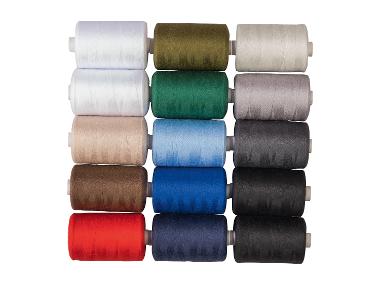 CRELANDO® Assortiment de fils à coudre de tailleur, 15 pièces