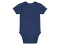 Un body bébé bleu marine à manches courtes.