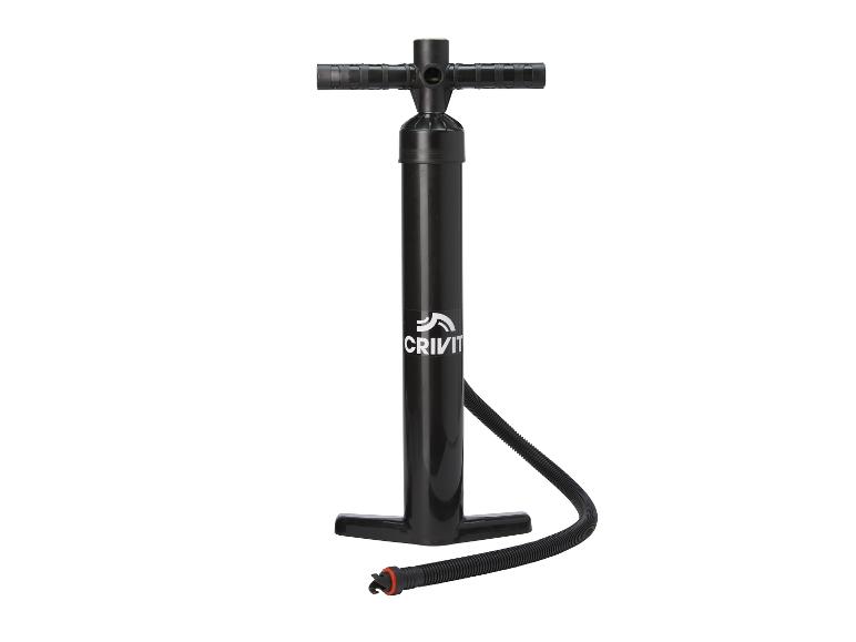 Pompe à pied Crivit pour gonflage de matelas ou autres équipements sportifs.
