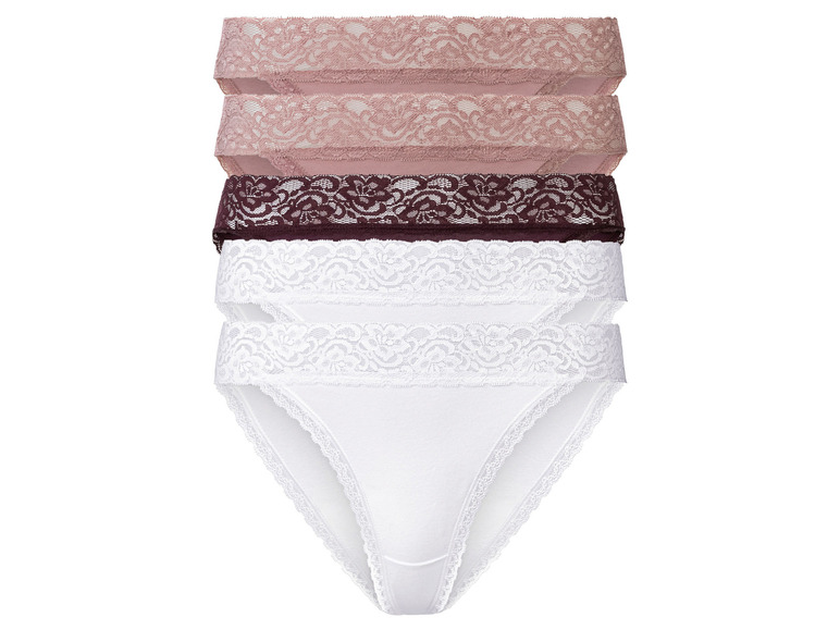 Ga naar volledige schermweergave: esmara® Set van 5 minislips met kant - afbeelding 2