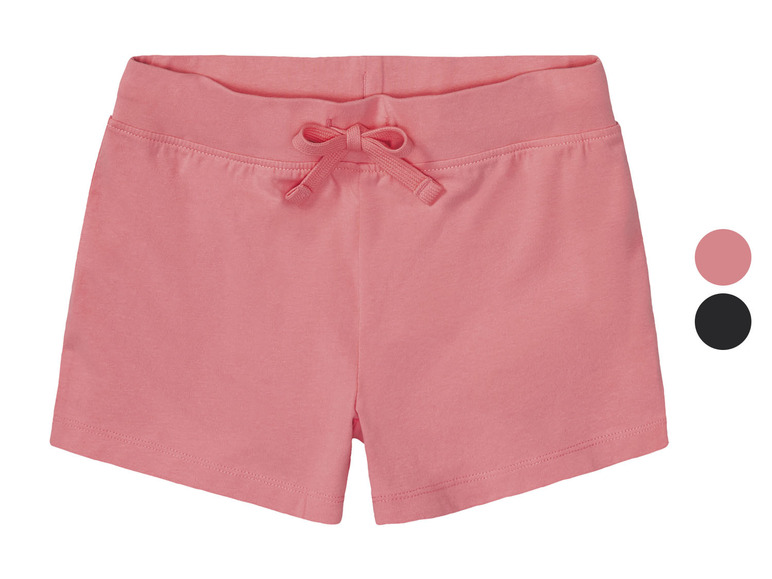 Shorts roses avec élastique et cordon