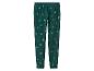 Groene joggingbroek met boompjesprint, met achterzak.