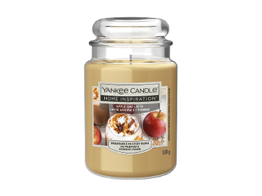 YANKEE CANDLE Bougie parfumée Apple Oat Latte, Large Jar