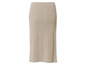 Een beige rok met een rechte snit.