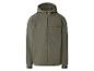 Veste softshell verte à capuche et fermeture éclair